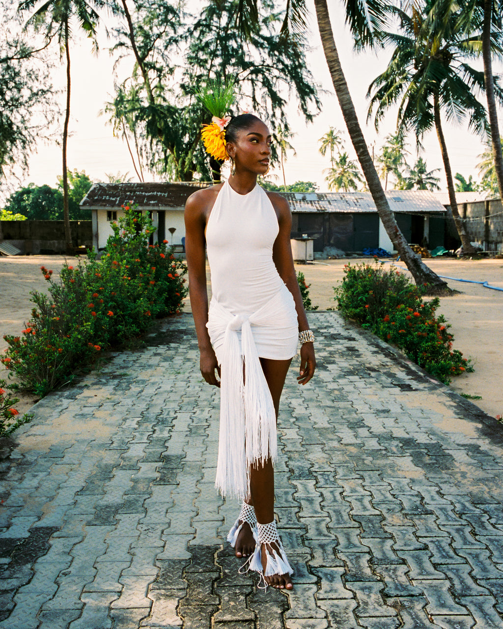 White Fringe mini